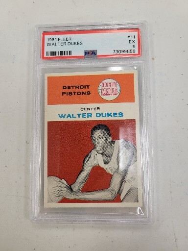 1961 FLEER #11 WALTER DUKES DETROIT PISTONS PSA 5 EX DVS 1572