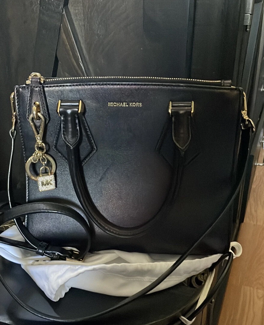 MICHAEL KORS COLLECTION Black Leather Casey 2-way Satchel $950+