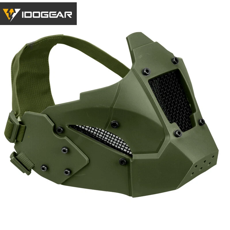 Máscara de malla IDOGEAR Airsoft JAY máscara rápida media cara Airsoft táctico camuflaje caza Foto 3 de 4