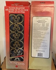 Decor Grates Brand - Polished Brass Floor Register SP414 - 4” x 14” - NOS