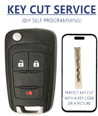 KEY CUT + Flip Key For Chevrolet  2010 - 2017  OHT01060512 DIY PROGRAMMING