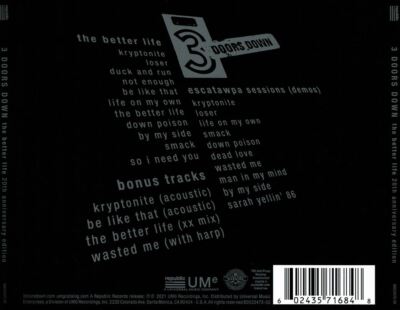 Debut Album Doors Down The Better Life 20th Anniversary DOORS DOWN