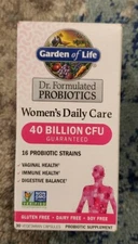 Exp 1/26 Garden of Life Women's Probiotics Daily Care 30Ct Exp 1/26