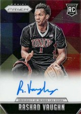 Rashad Vaughn autographed basketball card (UNLV) 2015 Panini Prizm Rookie #RSRV