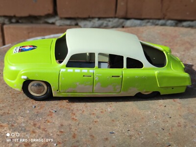 VINTAGE TATRA 603 TOY CAR FRICTION POWERED WORKS BRNO CZECH REPUBLIC TAXI PARTS