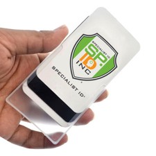 5 Lightweight Plastic Badge Holders for Multi ID Badges - Vertical or Horizontal