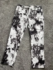 Banana Republic Women Ryan Black White Slim Straight Dress Pants Size 8 M Unique