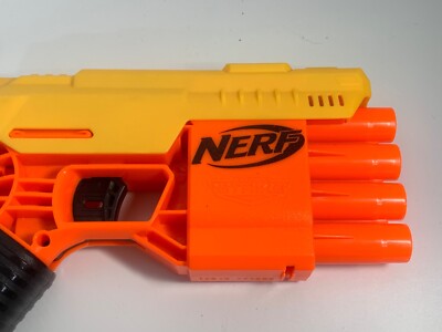 Vintage Alpha Strike Nerf Orange Yellow Toy Gun 4 Shot | eBay