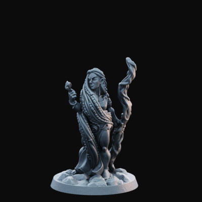 Druide weiblich episch fein detailliert DnD Miniaturen RPG Tabletop Modelle