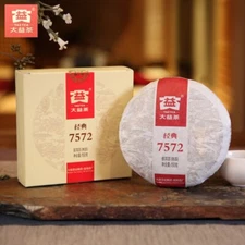 2023 Dayi Taetea 7572 Yunnan Menghai Pu'er Pu-erh Tea Cake in Box 150g Ripe Puer