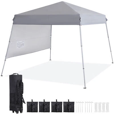 SEGAWE Pop Up Canopy Tent 8 x 8FT Portable Lightweight Folding Shelter Slant Leg Canopy