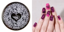 Nail Art Stamping Plates Image Plate Decoration VALENTINES Day Love Lace (He50)
