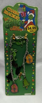 Grinch, NOS Vintage Charm Bracelet How The Grinch Stole Christmas Dr. Seuss