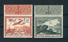 FRANKREICH IV-V ** OBERRAND ZIERFELD FLUGPOSTVIGNETTEN 1942 !!! (159093)