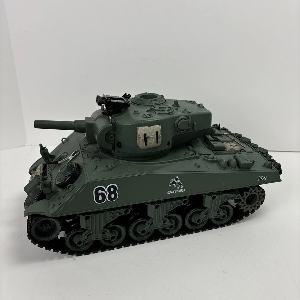 Fisca Remote Control Tank, Sherman M4A3. No Remote Included Sold As Is For Parts - Image 3 of 4