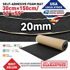 5Sqft Black Foam Sheet Self Adhesive Rubber Padding Neoprene Sponge Rubber Mat