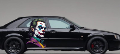 2x Large Joker Vinyl Decal - Universal Fit Side Door Car Graphic Sticker