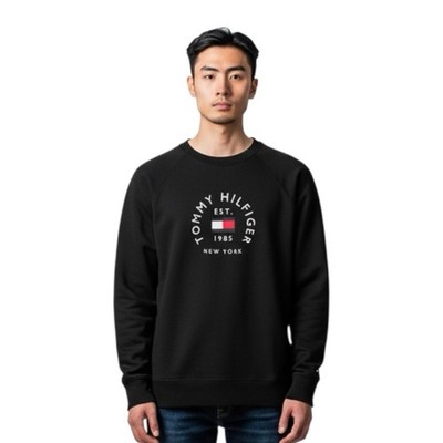 NWT Tommy Hilfiger New York Tommy Logo Sweatshirt Black Size 2XL