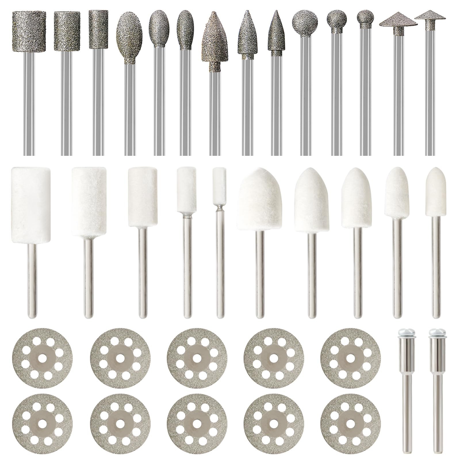Dremel Diamond Burr Set for Grinding Cutting Stone Glass Rotary Tool Bits