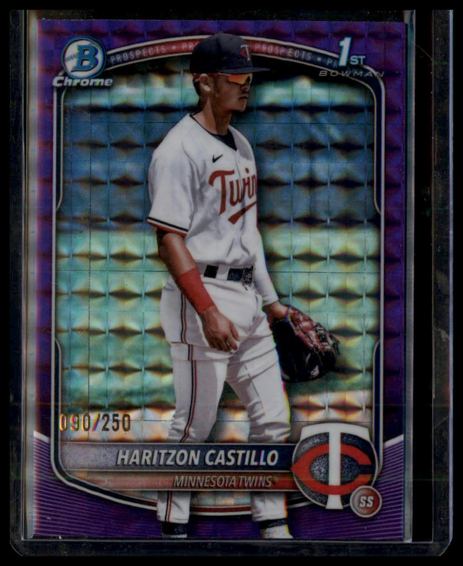 2025 Bowman Chrome #BCP-161 Haritzon Castillo Prospects Blue Wave #/150