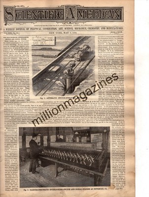 1890 Scientific American May 3 - Proposed Hudson River Bridge; Pittsburg trains