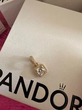 Authentic Pandora 14k Gold “Timeless Elegance” Cham Pendant NEW-RETIRED 350180CZ