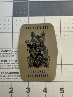 Arc teryx Pro Rare Maneki Neko (Lucky Cat) Sticker Swag Las Vegas