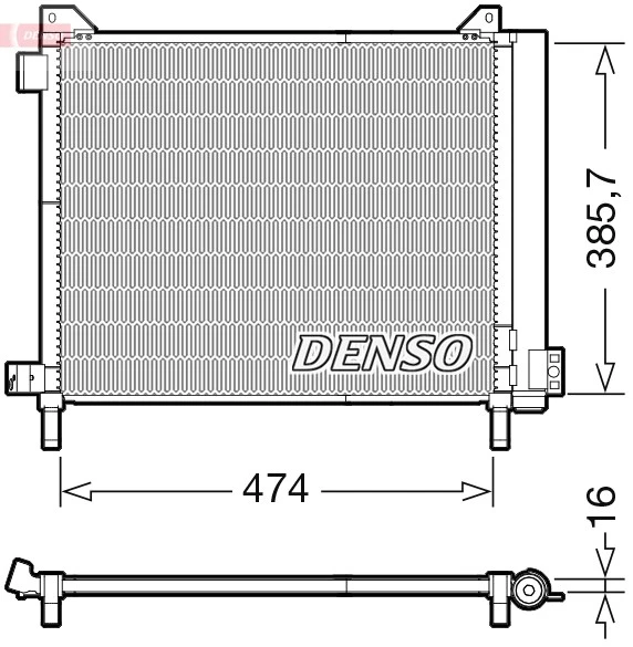 CONDENSER AIR CONDITIONING DCN46030 FOR NISSAN MARCH/IV/ACTIVE MICRA 1.2L 3cyl - Image 3 of 4