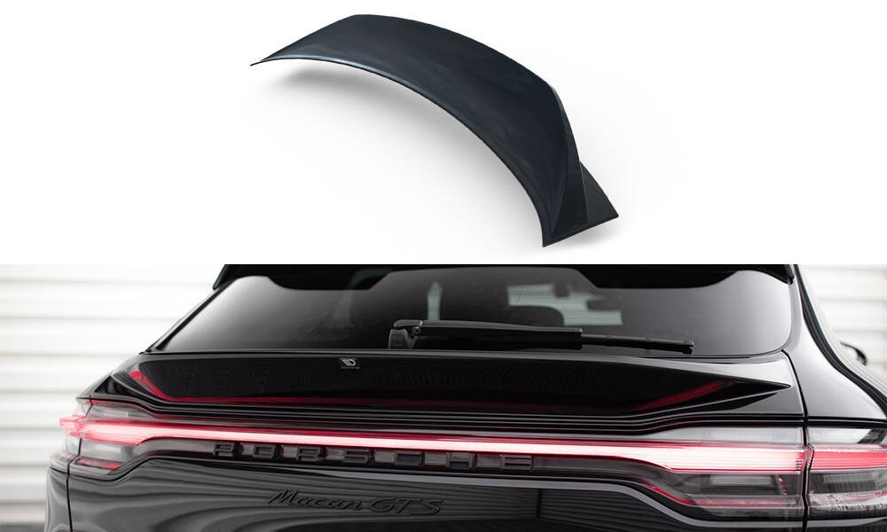 Spoiler Cap 3D Maxton pour Porsche Macan GTS look sport noir brillant