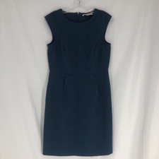 LOFT Blue Cap Sleeve Sheath Dress Size 6 Business Casual Workwear