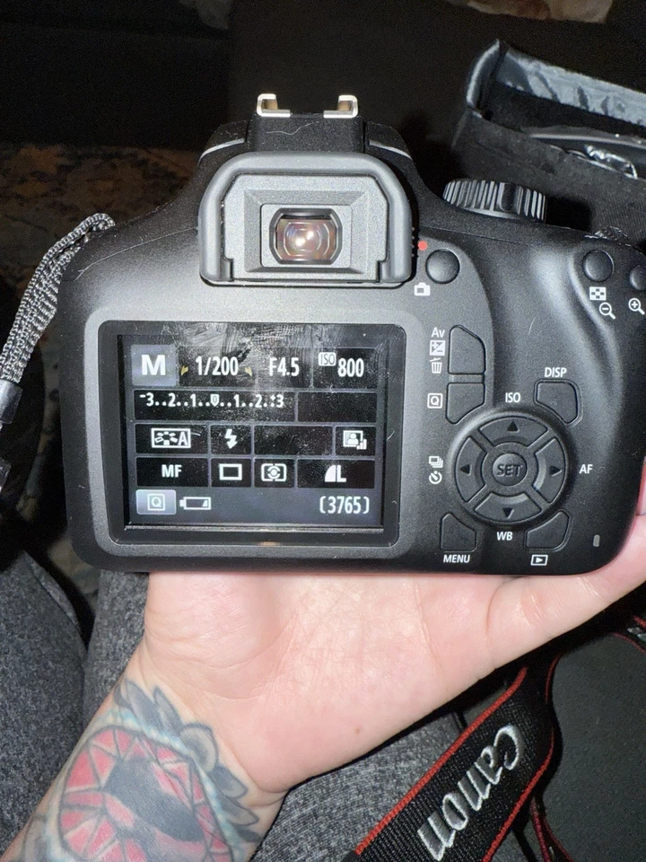 Canon EOS 4000D Rebel T100 DSLR Camera with 18-55mm Lens, Backpack, accessories - Image 4 of 4