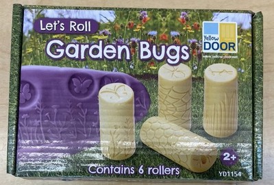 Dough Clay Rollers Stamp Lets Roll Garden Bugs Set of 6