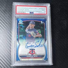 2023 Bowman Chrome Draft Sapphire Charlee Soto Prospect Auto /199 PSA 9 Twins