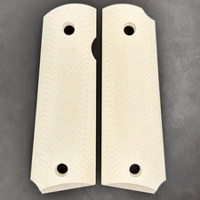 1911 Imitation Ivory Full Size Smooth Grips fit Rock Island, Colt, Government US