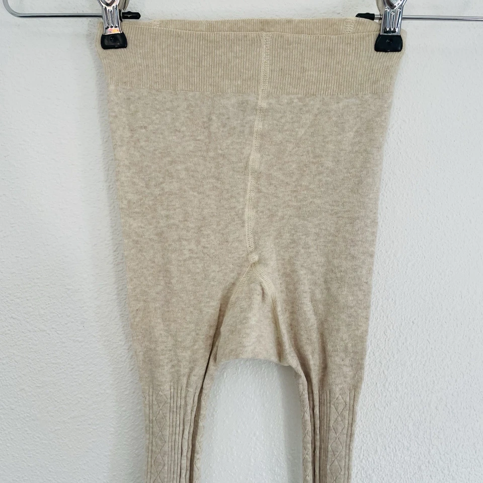 Medias de punto con cable sin pies Athleta M/L tejido avena transpirable algodón orgánico usadas en excelente estado Foto 4 de 4