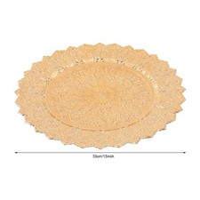 13in 50pcs Antique Charger Plates For Wedding Party Table Decoration For Banquet