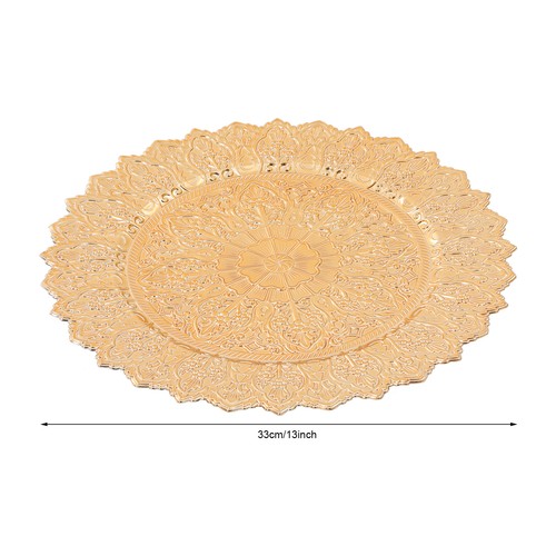 13in 50pcs Antique Charger Plates For Wedding Party Table Decoration For Banquet - Bild 2 von 13