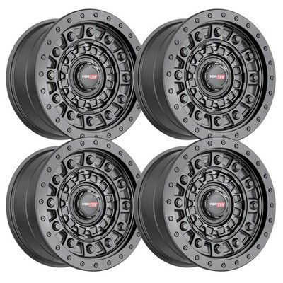 (Set-4) Vortek VRD-701 18x9 6x135/6x139.7 -18mm Matte Black wheels rims 18 Inch