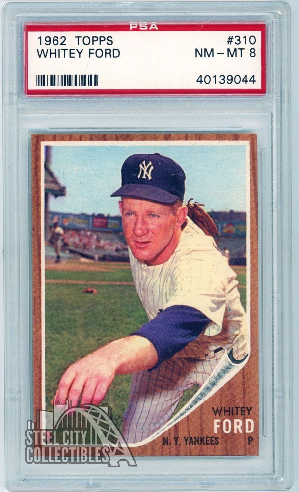 Whitey Ford 1962 Topps Card #310 PSA 8 NM-MT (044)
