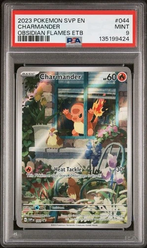 2023 Pokemon SV Obsidian Flames Charmander Black Star Promo #044 PSA 9