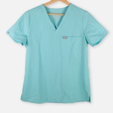FIGS Women  s Light Teal Scrub Top Technical Collection FW1000 Size S