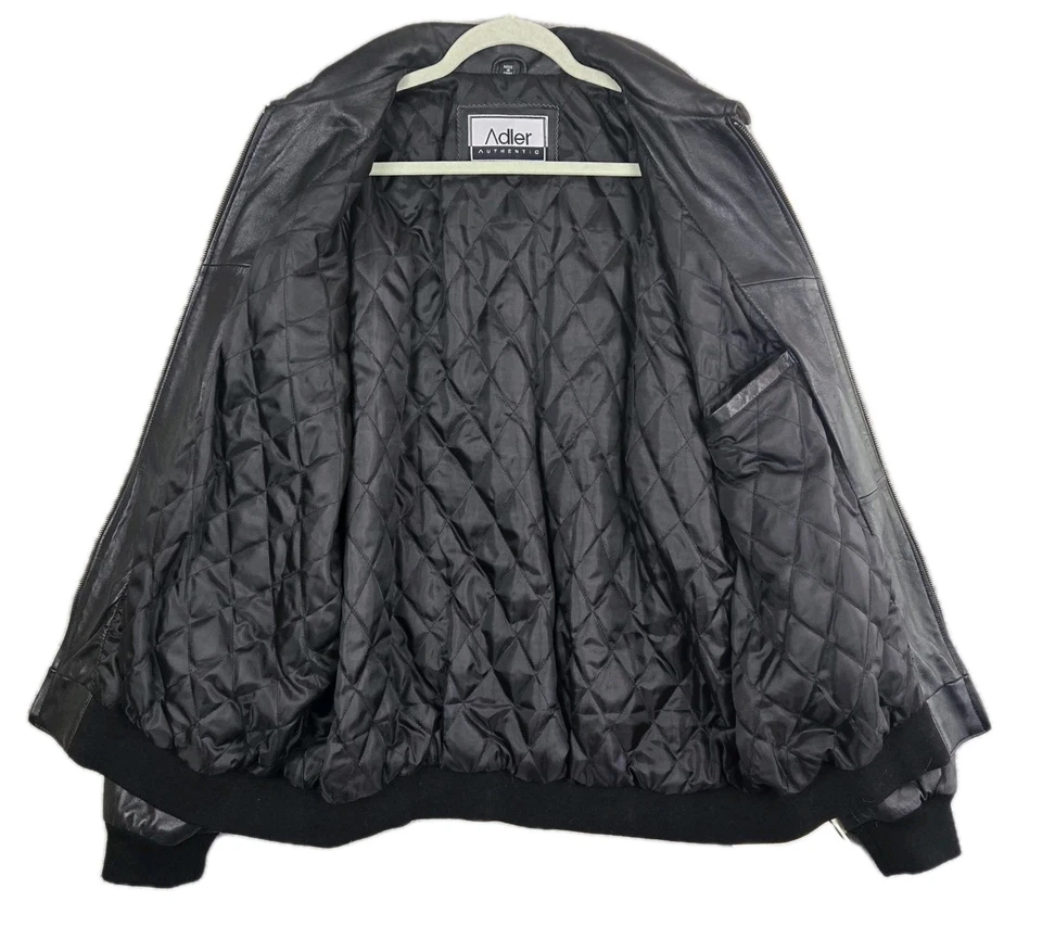 Adler *NUEVO CON ETIQUETAS* Chaqueta Bomber de Cuero Forrada Acolchada Nativa Azteca Para Hombre Talla 3XL Delgada Foto 3 de 4