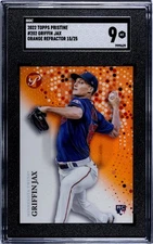 2022 Topps Pristine #202 Griffin Jax ORANGE REFRACTOR /25 SGC 9 MINT RC