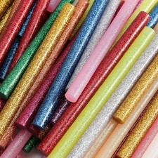 308 PCS Colored Glitter Hot Glue Sticks, 14 Colors Melt Adhesive Glue Sticks, 0.10 per gallon