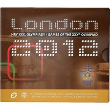 Slowakei, Set 1 ct. - 2 Euro + Token, XXX Olympics Games, London, BU, 2012, STGL