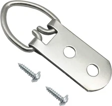 20 Pack D-Ring Picture Hangers Heavy Duty Steel with Screws for Frames & Artwork