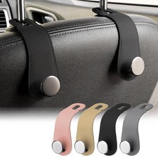 Leather Car Seat Storage Hanger, 2 Pack, Stylish Seat Organizer Hooks for Pur...