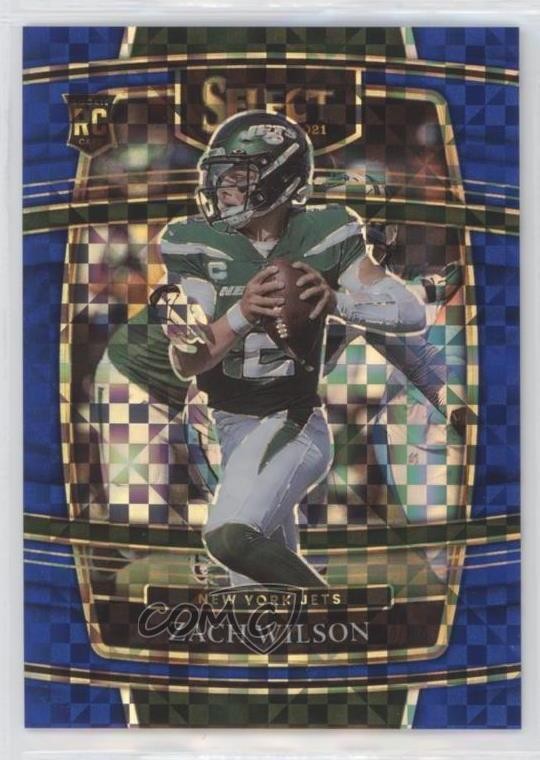 2021 Panini Select Concourse Blue Prizm /199 Zach Wilson #44 Rookie RC