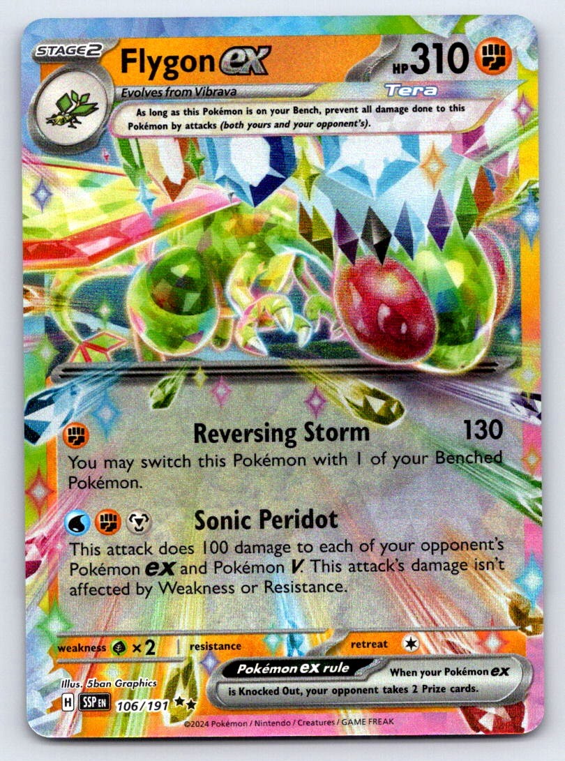 Flygon ex 106/191 Double Rare Surging Sparks Pokemon Near Mint