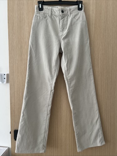THE ROW Beige Corduroy Wide Leg Pants Size 25x30 High Waisted Excellent Altered